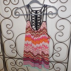 Cute colorful strappy top my michelle XL